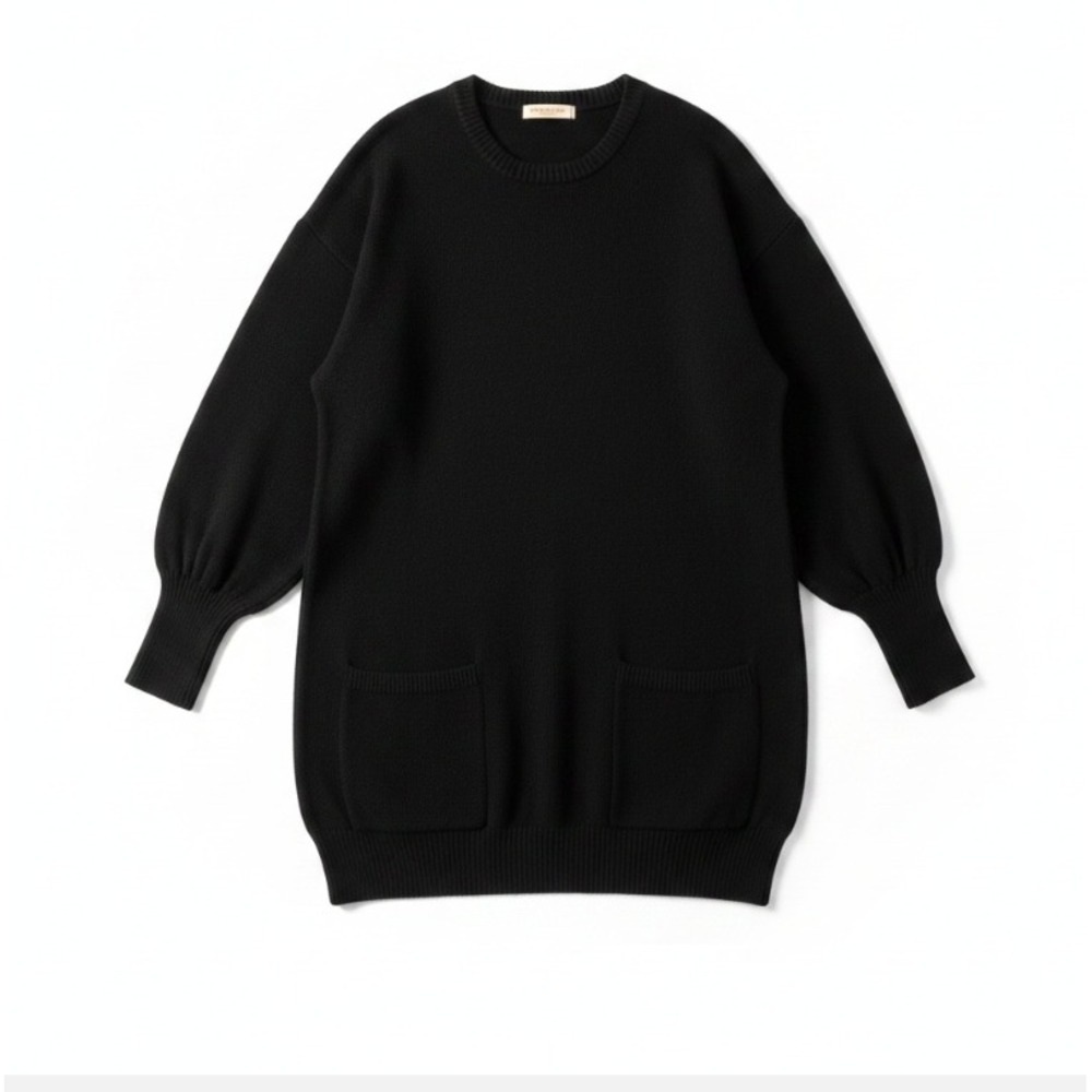 Pierre Ancel Scotland Mens Black Cashmere Sweater Capsule Minimalist Size Small